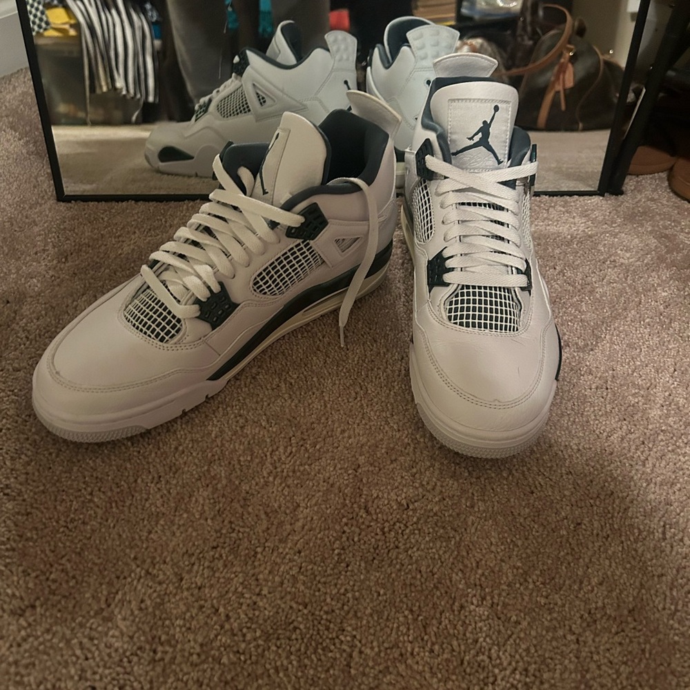 Nike Air Jordan 4 Retro Oxidized Green White Men’s Size 11 NWOT